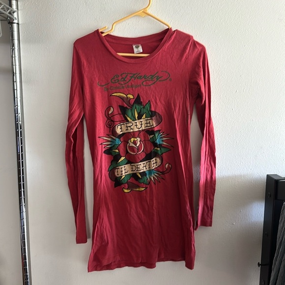 Ed hardy long sleeve size medium true til death - Picture 1 of 4